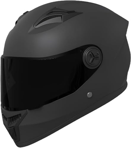 Caimcie Integralhelm mit Doppelvisier, ECE/DOT-geprüft, Unisex-Motocrosshelm für Rennrad, Roller und Moped D,54-62CM