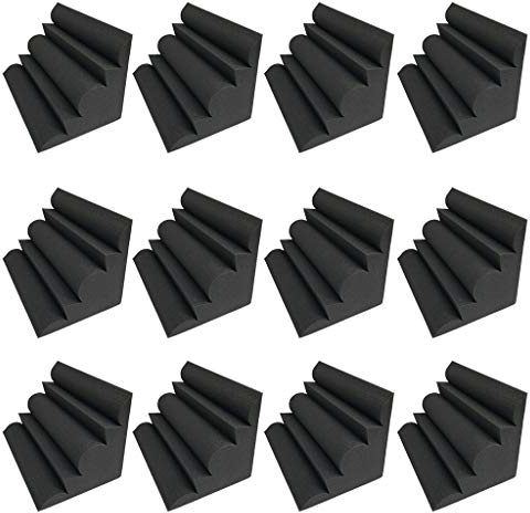 12pcs Corner Acoustic Soundproof Foam Flame Retardant Bass Sound Absorption Panels Wall Proofing Soundproof Soundproofing Soundproofing