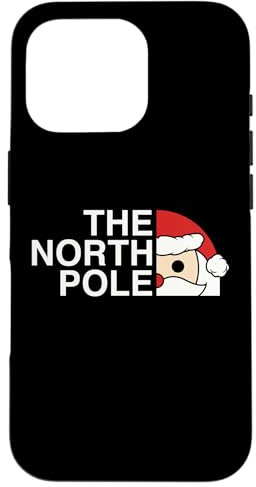 Funny Santa Face Christmas Parody The North Pole Case for iPhone 16 Pro