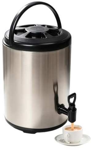 Tissting Dispensador De Bebidas Aislado 8L Acero Inoxidable 304 - Termo Para Bebidas Calientes Y Frías, Doble Capa, Uso Comercial Y Doméstico, 8 Litros (2.11 Galones)