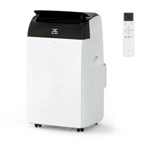 4-in-1 Portable Air Conditioner and Heater – 12000 BTU Cooling, Heating, Dehumidifier, Fan – Smart Digital Display, 24H Timer, Quiet Operation, Energy Efficient Mobile AC for Rooms up to 550 sq