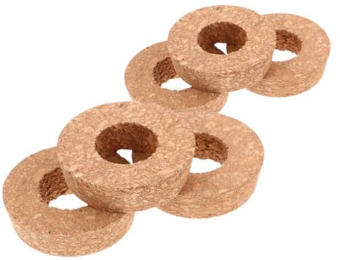 Abaodam Lot de 6 Couvercles en Liège Conique pour Vase Hydroponique en Verre Transparent avec Bouchon en Bois, Design Moderne, pour Bureaux et Rebords de Fenêtre