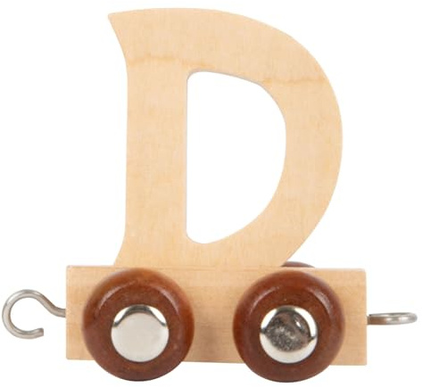 Small Foot Holz-Buchstabenzug D - Spielzeug Buchstaben Set 12 Stück