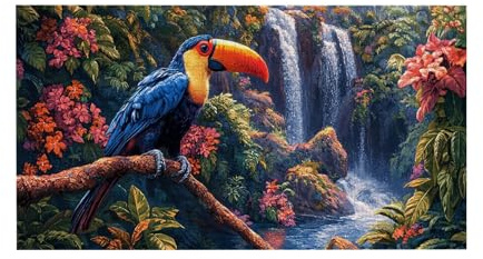 Puzzle 1692 Puzzle Erwachsene, EIN Herausforderndes Rätsel, Puzzles-Geschenk 179x31cm, Puzzlespiele für Die Ganze Familie, Geschenke für Frauen Männer, Thema: Großer Mund Vogel Landschaft j-134