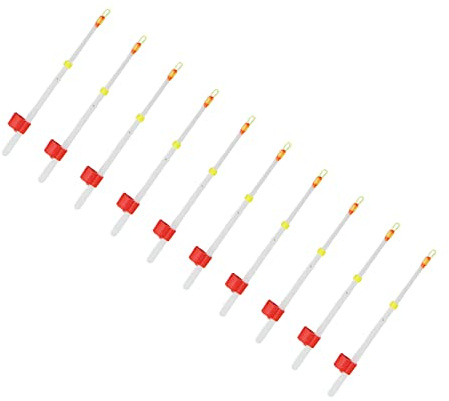 AOWINHIT 10 Stück Mini-EIS-Angelrute mit Spitzenspitze, Leichtes Angelgerät-Zubehör für Outdoor-Angeln, ABS-Material (100mm)