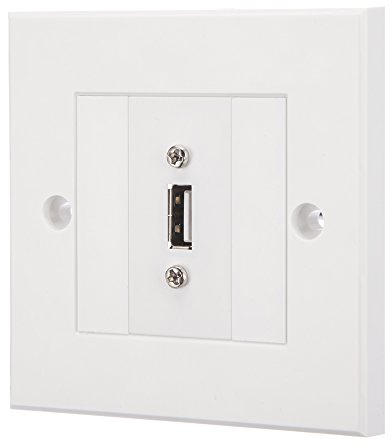 USB 2.0 Modular Faceplate/Wall Outlet (1 x USB 2.0 Port)