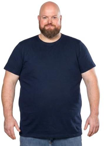 Maglietta per Uomo Girocollo, T-Shirt Collo Rotondo, XXL-8XL, Tee-Shirt appositamente Progettato per Gli Uomini Oversize | Mezzo 120-178 cm