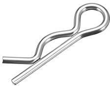 sourcing map Goupille Fendue Ressort 1.2mm Fil Acier Carbone 21mm Longueur Remorque R Forme Pince à Clipser Clavette Tracteur Tondeuse Attache Argenté 50pcs