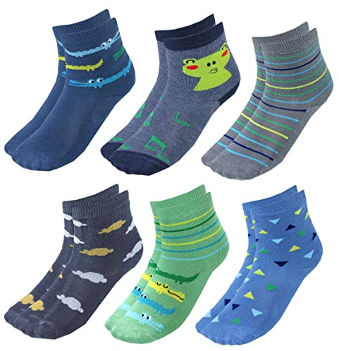 TupTam Kinder Socken Bunt Gemustert 6er Pack für Mädchen und Jungen, Farbe: Junge 10, Socken Größe: 31-34