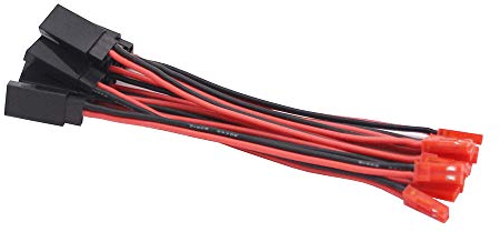 OliYin 10 Stück JST Männlichen zu JR Futaba Weibliche Servo Stecker Verbinder Adapter Kabel 20awg 10 cm Silikon Draht für RC Lipo Batterie