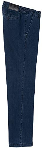 Rayon Hommes Week-End Pantalon Jeans Pour Homme Extensible avec Elasthane Disponible En Grande Taille Coloris Bleu Coupe Droite Regular Poches Biais Ceinture Élastiquée Coté ATTENTION TAILLE FRANÇAISE