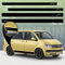 Auto-Dress Seiten-Streifen Aufkleber Set/Dekor passend für VW T4, T5 & T6 Bus - Motiv: Mountain Silhouette Original (110 Black Gloss, Kurzer Radstand)