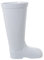 DRW Portaombrelli a Forma di Stivale in Ceramica Bianca 18 x 32 x 45 cm, 18x32x45cm