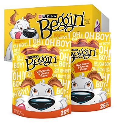 Purina Beggin' Strips With Real Meat Dog Training Treats With Bacon and Cheese Flavors - (Pack of 2) 26 oz. Pouches