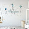 yabaduu Wandsticker personalisiert Sticker Aquarell Tiere mit Name Wandtattoo für Kinderzimmer Babyzimmer Spielzimmer Mädchen Junge Y037 (Nr. 5 Hasen mit Ballons, Mit Wunschname)