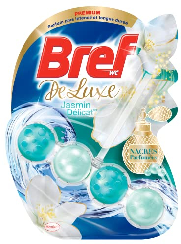 Bref WC Deluxe Jasmin Délicat – 1 Bloc WC (50g) – Produit Nettoyant WC – Parfum WC – Formule anti-calcaire