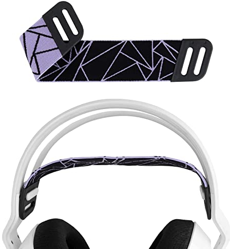 Geekria Kopfbandpolster aus Netzstoff, kompatibel mit Logitech G733, G335 Kopfhörer-Ersatzband/Headset-Kopfband, Kissenhülle, Reparaturteile (Schwarz/Lila)