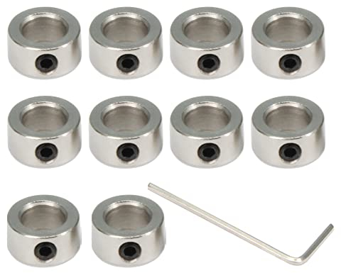 Befenybay 10 Stück Sicherungsring 6 mm Wellensicherungsring T6 Gewindesicherungsring für CNC-Teile (6 mm-Silber)