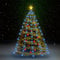 vidaXL Christmas Tree Net Lights - Indoor and Outdoor Use - Water-Resistant 150 LED Light Strings - 8 Different Effects - Blue Light Show - 5M USB Cable