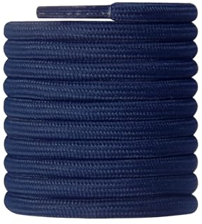 CCSOFTIME Lacci Scarpe Blu Rotondi Per Scarponi/Stivali,4mm Stringhe Scarponi da Montagna,Lacci per Scarpe da Lavoro Trekking Antinfortunistiche,Stringhe Scarponi Resistenti (Blu-2 Paia-110cm)