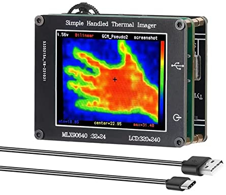 Wärmebildkamera, einfache Hand-Wärmebildkamera, 320 x 240 IR-Auflösung, 5,1 cm (2 Zoll) TFT-Bildschirm einfache Hand-Wärmebildkamera interpolierende Simulationsanzeige