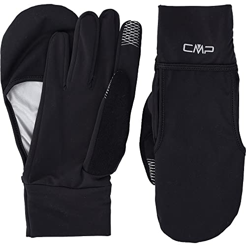 CMP - Damenhandschuhe mit faltbarem, laminiertem Fäustling, Schwarz, L/XL