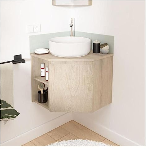 MOB-IN - Juego de muebles de baño, 2 piezas, decoración de roble Sorrento