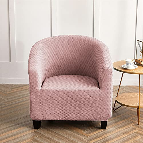 Morbuy Sesselhussen 1 Sitz, Stretch Sesselbezug Universal Sesselschoner Elastisch Sesselüberwurf Sofahusse mit Armlehnen für Clubsessel Loungesessel Cocktailsessel (Rosa kariert)