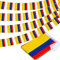 Banderín de bandera de Colombia, banderines pequeños de Colombia, decoración nacional del país para escuela, fiesta, eventos deportivos, 33 pies, 30 banderas