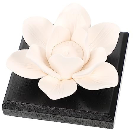 HOMSFOU Diffusor Luftverteiler Auto Kabelloser Für Ätherische Öle Duftzerstäuber Für Zu Hause Keramik-Lotus-Dekoration Tischplatten Mit Lotusornamenten Kleiderschrank Sesamöl Hölzern