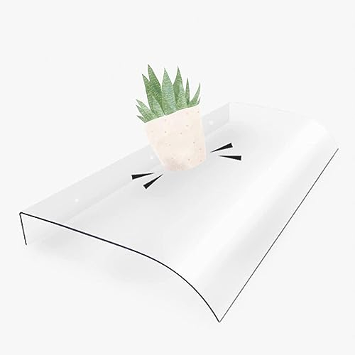 Vordach überdachung Haustürvordach,Pultvordach Transparentes Pultbogenvordach,Türvordach Sonnenschutz Vordach Hauseingang,Polycarbonat Türdach für Fenster Garage,Außen Regenschutz,50x160cm/20''x63''