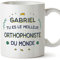 MUGFFINS Tazas Personalizadas para LOGOPEDA hombre - En Francés - Meilleur du Monde - 11 oz / 330 ml - Regalo Personalizable original y divertido