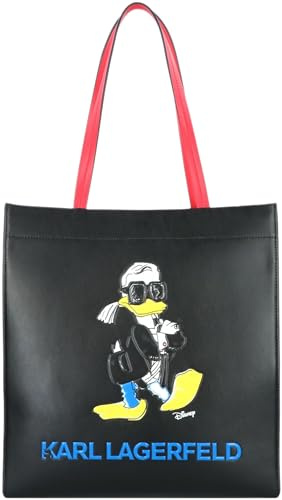 Karl Lagerfeld KL X Disney Frauen Donald Duck Druck synthetische Tote Tasche Schwarz – Einheitsgröße / Schwarz