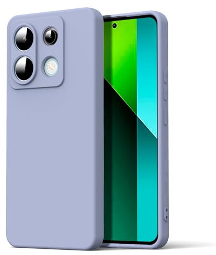 Byvuwiay Coque pour Xiaomi Redmi Note 13 Pro 5G / Poco X6 5G, Ultra Mince Premium Housse Souple en Silicone Liquide, Coque de Protection pour Xiaomi Redmi Note 13 Pro 5G / Poco X6 5G - Gris Lavande