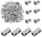 60 Stück Stahldrahtseil-Kabelklemmen, Duplex Klemme mit Schrauben M3/M4, Duplex Drahtseil Clips, Drahtseilklemmen 3mm Leitungsloch Crimpschlaufe für Zeltseile Wäscheseile Kabelhalter (A)