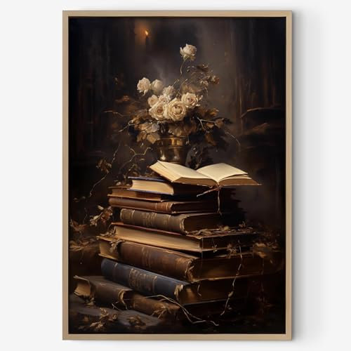 Dthllay Dark Academia Poster, Vintage, stimmungsvolle Leinwand, Wandkunst, Vintage, Halloween, Weihnachten, Poster, Hexenzauber, Halloween-Bilder, dunkle Akademie-Bücher, Wandkunst für Wohnzimmer,
