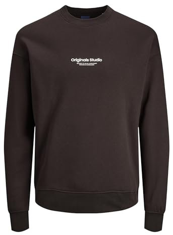JACK & JONES Herren Jorvesterbro Sweat Crew Neck Noos 12241694 ,Chocolate Torte ,S
