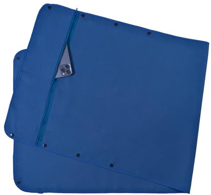 Brielle Fitnesshandtuch rutschfest – mit Magnet- und Reißverschlusstaschen – Handtuch aus Mikrofaser – kompakt und schnell trocknend – Sporthandtuch für das Fitnessstudio - Blau