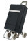 Carro de Compra Plegable Ligero, 100x41x33cm, Capacidad 48 litros, 4 Ruedas, Empaque Cartón Reforzado, Garantía 3 Años (Negro)