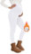 QGGQDD Legging de grossesse thermique pour femme - Taille haute - Legging chaud de grossesse - Hiver - Pour la maison, le sport, Blanc., M