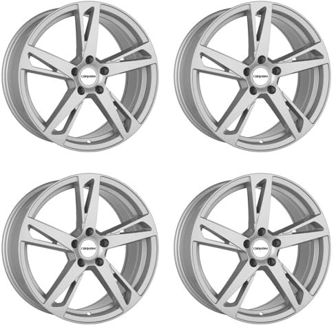 4x Carmani Felgen Alufelgen 16 Anton 7,5x17 ET47 5x112 kristall silber kompatibel mit VW Beetle Caddy Eos Golf Plus Golf V Variant Jetta Golf V Golf VI