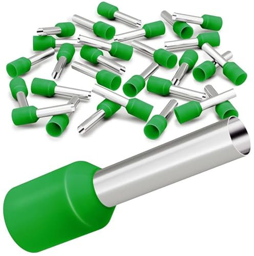 HOLMOL Ferrules 0.34mm², 150PCS Bootlace Ferrules, Insulated Wire Ferrules, Cable Ferrules 0.34mm² x 8mm, Wire Crimp Ferrules, 0.34mm Bootlace Ferrules Kit for Electrical Connections (0.34mm² x 8mm)