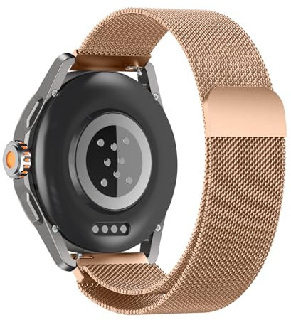 MiRowy 22mm Metall Armband für Xiaomi Watch S4/S4 Sport/S3/S1 Pro/Watch 2/2 Pro/Mi Watch S1/S1 Active/Mi Watch, Magnetisch Ersatzarmbänder für Redmi Watch 5 Active/Redmi Watch 5 Lite - Roségold