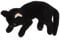 Toyvian Katze Plüschtier Katzenspielzeug Schwarze Katze Gewichtetes Kissen Katzenkissen Plüschtier Schwarze Lebensechte Halloween-kuscheltiere für Kinder Weiches Stofftier Heimd für Heim Und Party
