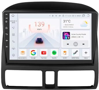 Android 12 Car Radio para Honda CRV 2001-2006 2 DIN de Coche NAVEGACIÓN con Pantalla Táctil 9 Pulgadas Reproductor Multimedia(S1 3+32G)