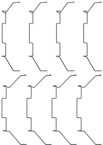 Universal 120mm CPU Fan Mounting Clips Kit - Stainless Steel Wire Buckle for Tower,Tool-Free Snap-On Installation,Black,2 Sizes (8 Clips Total)
