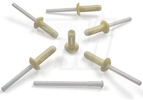 07147378241 Lot de 10 rivets aveugles en plastique pour série 4, 5, 7, 6 x 21 mm