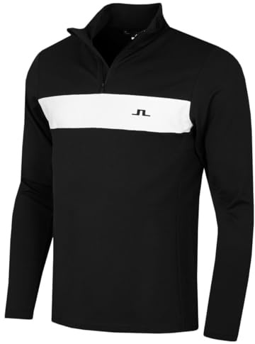 J.Lindeberg Mens J Lindeberg Bran Mid Layer Sweater - Black - M