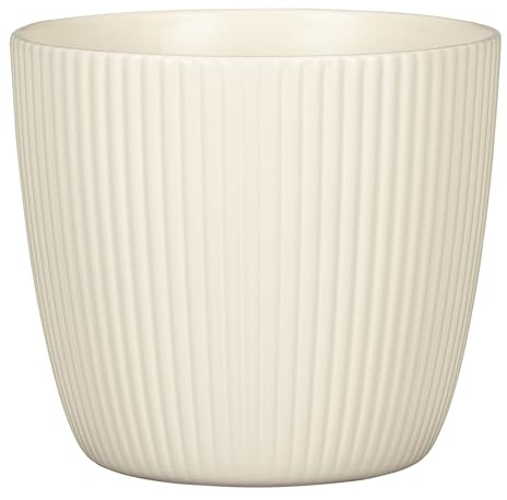Scheurich Aura Blumentopf aus Keramik, Creme, Ø 23,2 cm, H 21,3 cm