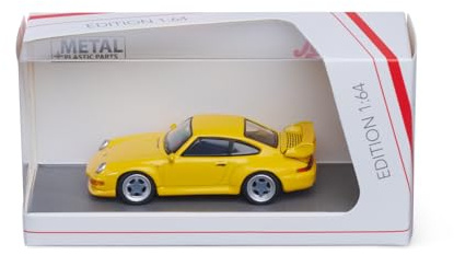 Schuco 1:64 Porsche 911 GT2 (993) Gelb - Hochwertiges Diecast Modellauto im Maßstab 1:64, Modellauto, 1:64, Auto, Sammlermodell